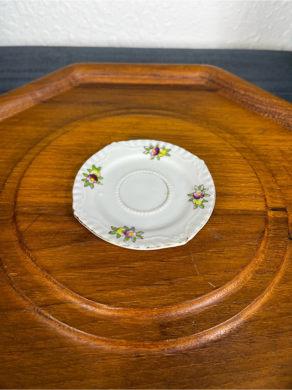 MCM Japanese Miniature Porcelain Saucer